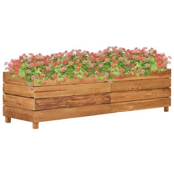 vidaXL Plantenbak verhoogd 150x40x38 cm gerecycled teakhout, Tuin en Terras, Bloempotten, Verzenden, Nieuw