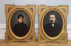 Spanish School (XIX) - Pair Of 19th Century Bourgeois, Antiek en Kunst