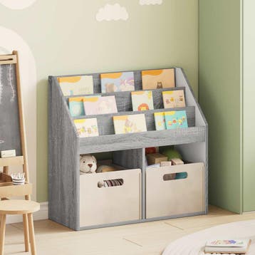 vidaXL Kinderboekenplank Grijs Sonoma 72,5 x 29,5 x 69 cm, Verzenden, Nieuw