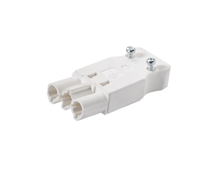 Martin Kaiser AC166 Fiche mâle tripolaire 16 Amp 250V Blanc, Doe-het-zelf en Bouw, Elektriciteit en Kabels, Verzenden