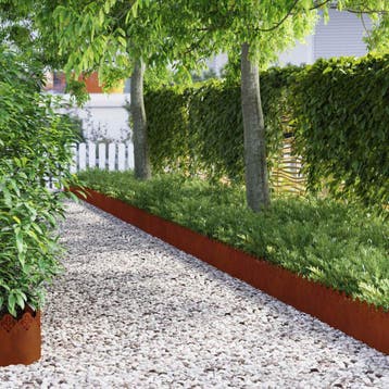 vidaXL Gazonranden 20 pcs 103 x 0,05 x 22 cm weervast staal, Verzenden