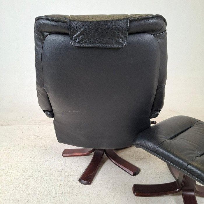 Fauteuil - Leder, Antiquités & Art, Art | Objets design