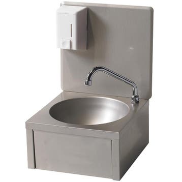 Handwasbak | RVS | Zeepverdeler 500ml | 330x330x500(h)mm, Verzenden, Nieuw in verpakking