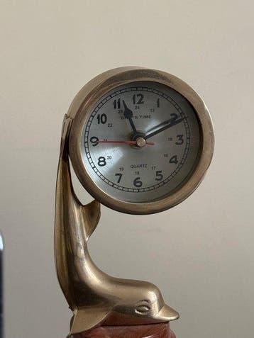 Pendule - - Verguld messing - 1970-1980 - Vintage nautisch