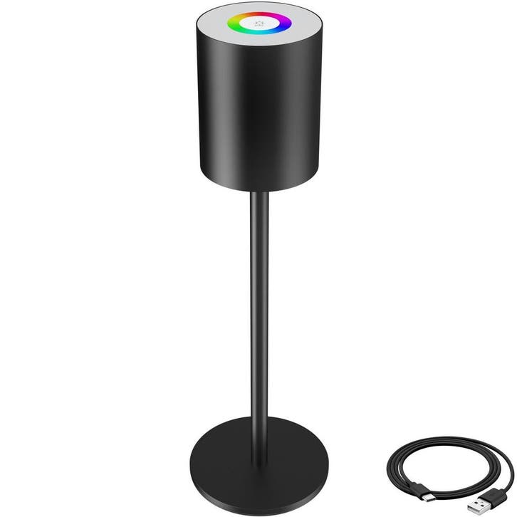 tectake Moderne tafellamp Corly, LED, 7 lichtkleuren, dimbaa, Huis en Inrichting, Lampen | Tafellampen, Verzenden