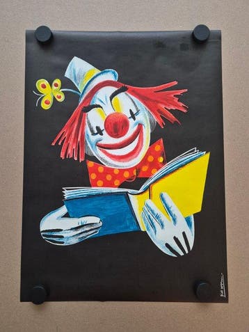Piet Worm - Drukkerij Verweij Mijdrecht - De lezende clown &