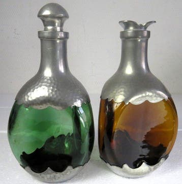 A.D. Copier - Container - Tin, Glas - George Nilsson Leerdam, Antiek en Kunst