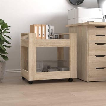 vidaXL Bureaukastje 60x45x60 cm bewerkt hout sonama, Verzenden, Nieuw