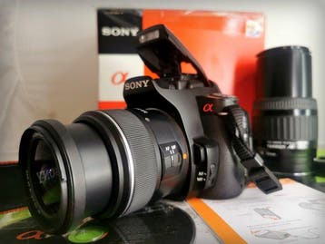 Sony KIT Alpha A230 DSLR con obiettivi Sony 18-55mm e Tamron, Nieuw