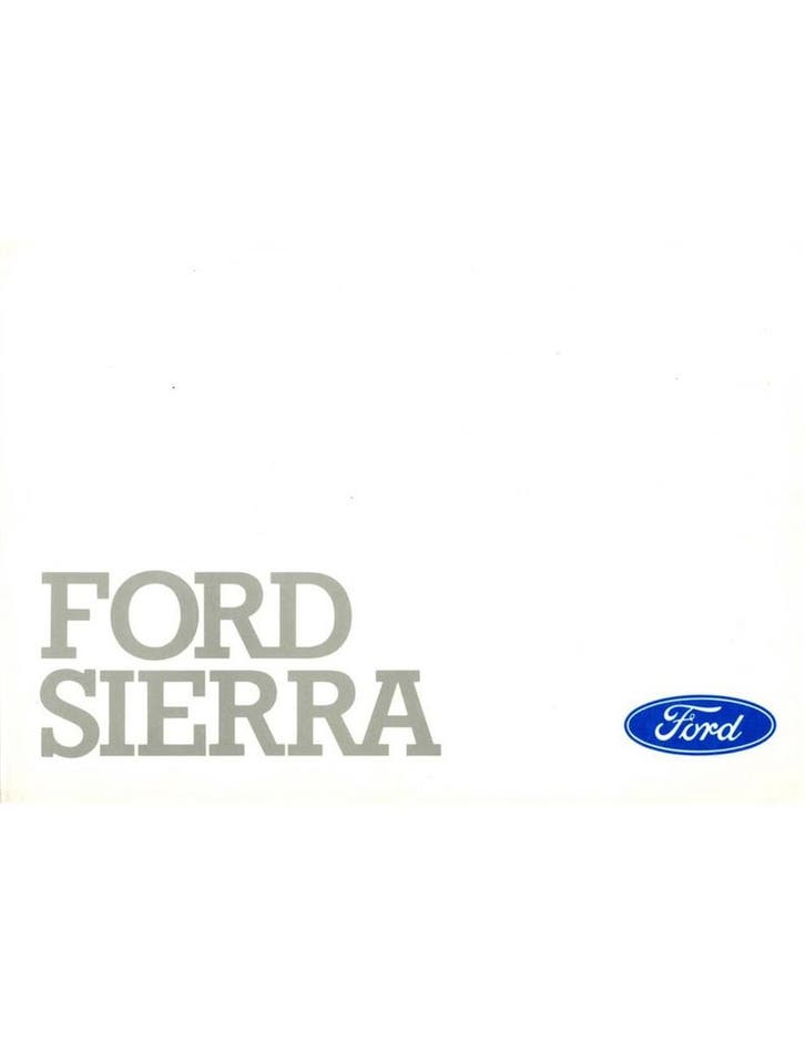 1989 FORD SIERRA / SIERRA COSHWORTH INSTRUCTIEBOEKJE, Autos : Divers, Modes d'emploi & Notices d'utilisation
