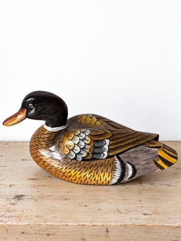Lokeend - Large Life-Size Hand-Carved Mallard Duck –
