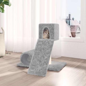 vidaXL Kattenmeubel met sisal krabpalen 59 cm lichtgrijs, Verzenden