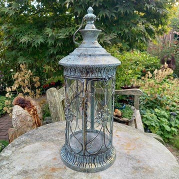 Lantaarn - Candle Lantern - 50 cm - Glas, Metaal