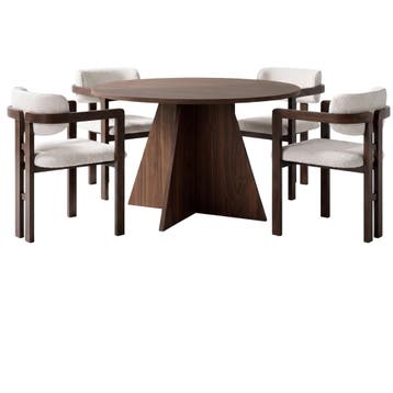 Evila Eettafel - Bruin/Houtkleurig - Nieuw/Ongebruikt -, 100 tot 150 cm, Verzenden, Nieuw, Scandinavisch