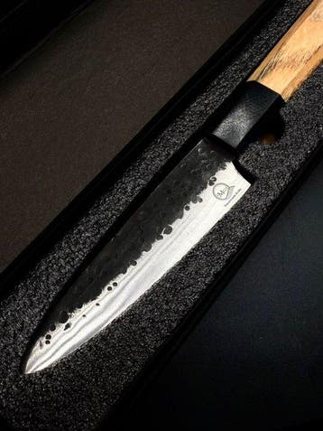 Keukenmes - Japanse mes, Keukenmes - koksmes, Handgemaakt