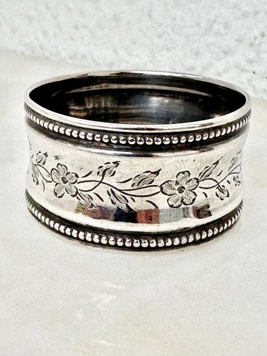 Rond de serviette - Argent, tête de Minerva, Antiquités & Art, Antiquités | Argent & Or