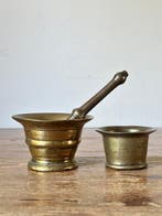 Mortier et pilon (3) - Bronze - 2 mortiers et un pilon
