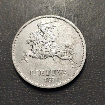 Litouwen. 10 Litu 1936 (Zonder minimumprijs)