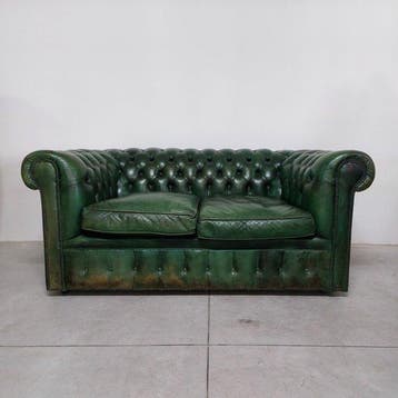 Chesterfield style - Sofa - club - Leder, Hout