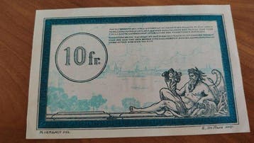 France. - 10 Francs - ND (1923) - Occupied German Territory, Postzegels en Munten