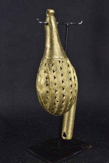 Gong et marteau de cérémonie sur socle - Baoulé - Côte