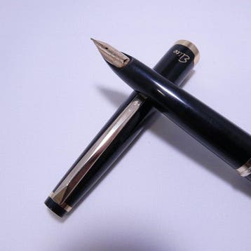 Pilot - Pilot Elite Fountain Pen Black Gold Trim 14K-585 F, Nieuw