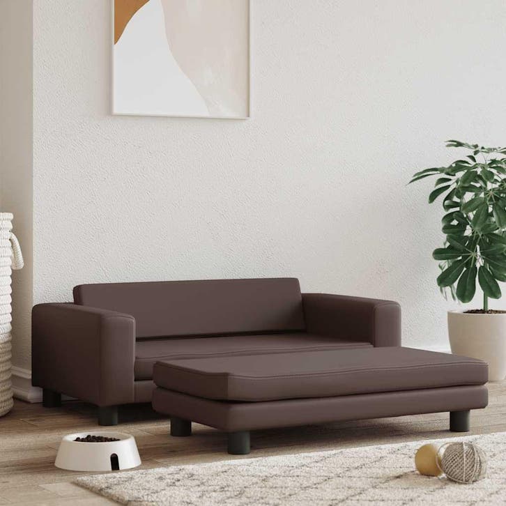 vidaXL Hondenmand met verlengstuk 100x50x30 cm kunstleer, Dieren en Toebehoren, Honden-accessoires, Nieuw, Verzenden