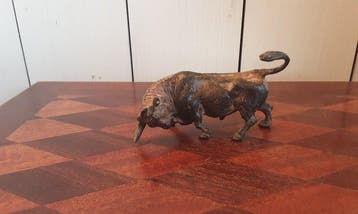 P. Chenet - Beeld, stier - 7 cm - Brons, Antiquités & Art