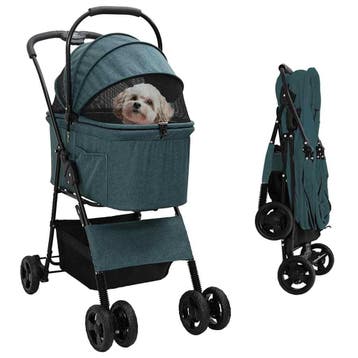 vidaXL Opvouwbare Huisdier Kinderwagen Groen 81 x 47 x 99 cm, Dieren en Toebehoren, Verzenden, Nieuw