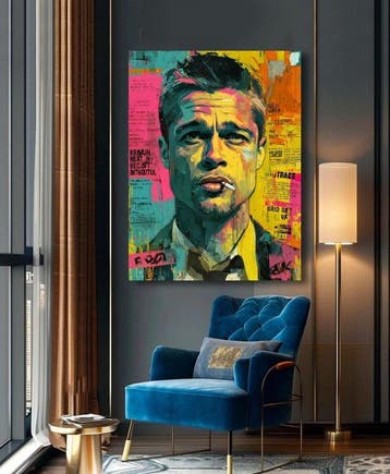 Canvas Fit - Alberto Ricardo - Fight Club Icon: El rostro, Nieuw