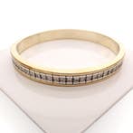 Gouden slavenarmband met diamant 3,00 ct., Gebruikt, Overige kleuren, Ophalen of Verzenden, Met edelsteen