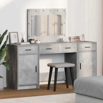 vidaXL Kaptafel 3 st Grijs 78,5 x 41 x 135 cm Bewerkt hout, Verzenden, Nieuw