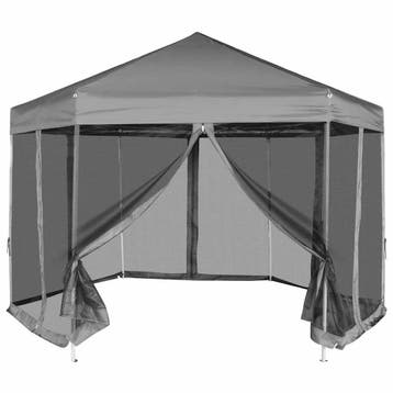 vidaXL Partytent pop-up zeshoekig met 6 zijwanden 3,6x3,1 m, Verzenden