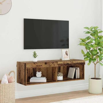 vidaXL Tv-meubelset Oud Hout Bewerkt hout, Verzenden, Nieuw