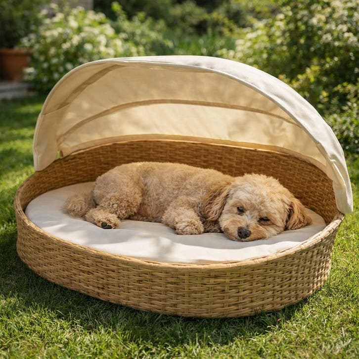 Panier pour chien avec auvent - 76 x 58 x 24 cm, Animaux & Accessoires, Accessoires pour chiens, Neuf, Envoi