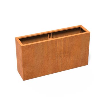 Cortenstaal plantenbak ‘Connect’ 150x40x80cm - Met bodem, 100 cm of meer, Nieuw, Metaal, 60 cm of meer