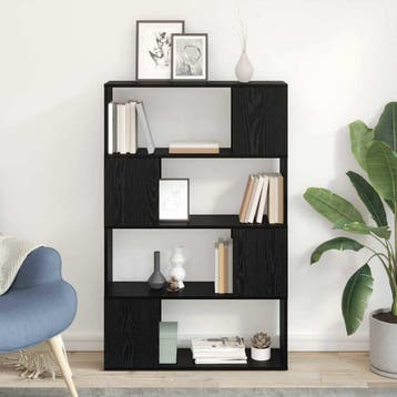vidaXL Tv-meubelset 80 x 24 x 125 cm Zwart Bewerkt hout, Verzenden, Nieuw