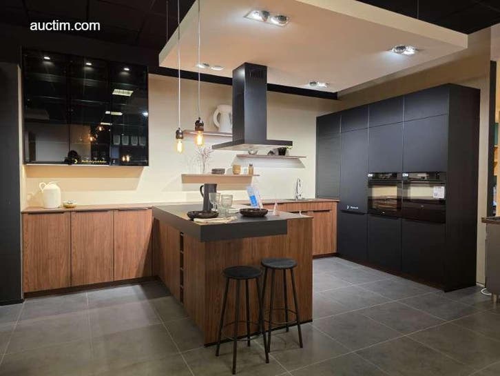 Toonzaalkeuken Ixina Linea Noyer, Maison & Meubles, Cuisine | Éléments de cuisine