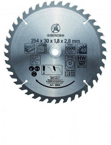 Bgs Technic Hardmetaal Cirkelzaagblad diameter 254 mm 40 tan, Verzenden, Nieuw