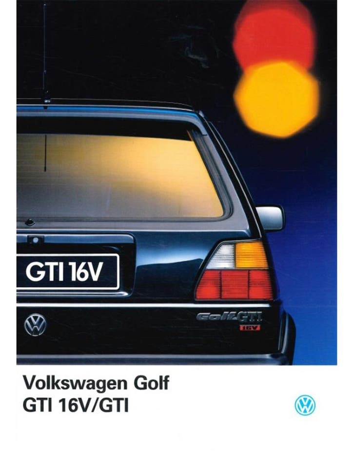 1989 VOLKSWAGEN GOLF GTI 16V BROCHURE NEDERLANDS, Boeken, Auto's | Folders en Tijdschriften