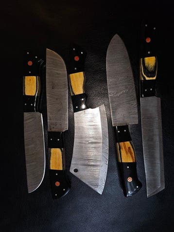 Keukenmes - Chefs knife - Pakka-hout, hars en handgemaakt