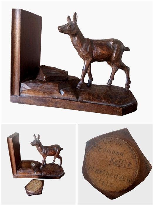 Serre-livres - Bois - 1945, Antiek en Kunst, Curiosa en Brocante