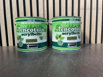Veiling - 2x Tenco Tencotuin Acrylbeits 2,5L – 502 Wilgegr, Bricolage & Construction, Peinture, Vernis & Laque