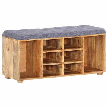 vidaXL Halbankje 100x35x47 cm massief mangohout, Verzenden, Nieuw