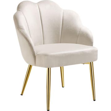 tectake Cocktail stoel Hellen, gestoffeerd met fluwelen bekl, Huis en Inrichting, Stoelen, Verzenden, Nieuw