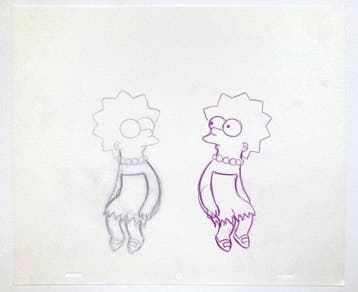 The SIMPSONS : Originele animatietekening van Lisa Simpson -