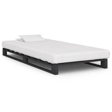 vidaXL Bedframe pallet massief grenenhout grijs 100x200 cm, Verzenden, Nieuw
