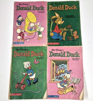 Vintage Donald Duck weekbladen 1968, set van 4 (nr, Verzamelen, Verzenden