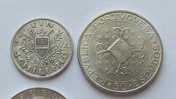 Europa. Collection of 4 coins, various denominations