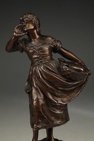 Daprès le modelle par Alois Mayer (1855-1939) - sculptuur,, Antiek en Kunst